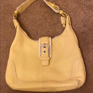 Yellow Leather Coach bag